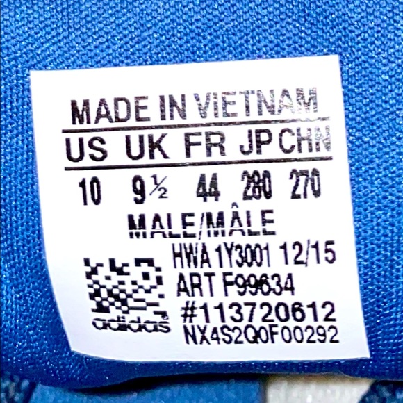 Adidas Art Blue on Blue sneakers Size 10 Mens - Picture 8 of 8